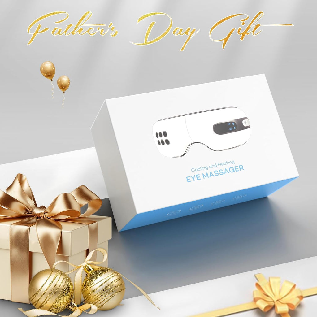 Eye Massager with Heat and Cooling for Migraines Dry Eyes Heated Eye Massager for Sleeping Travel Birthday Gifts for Women and Men