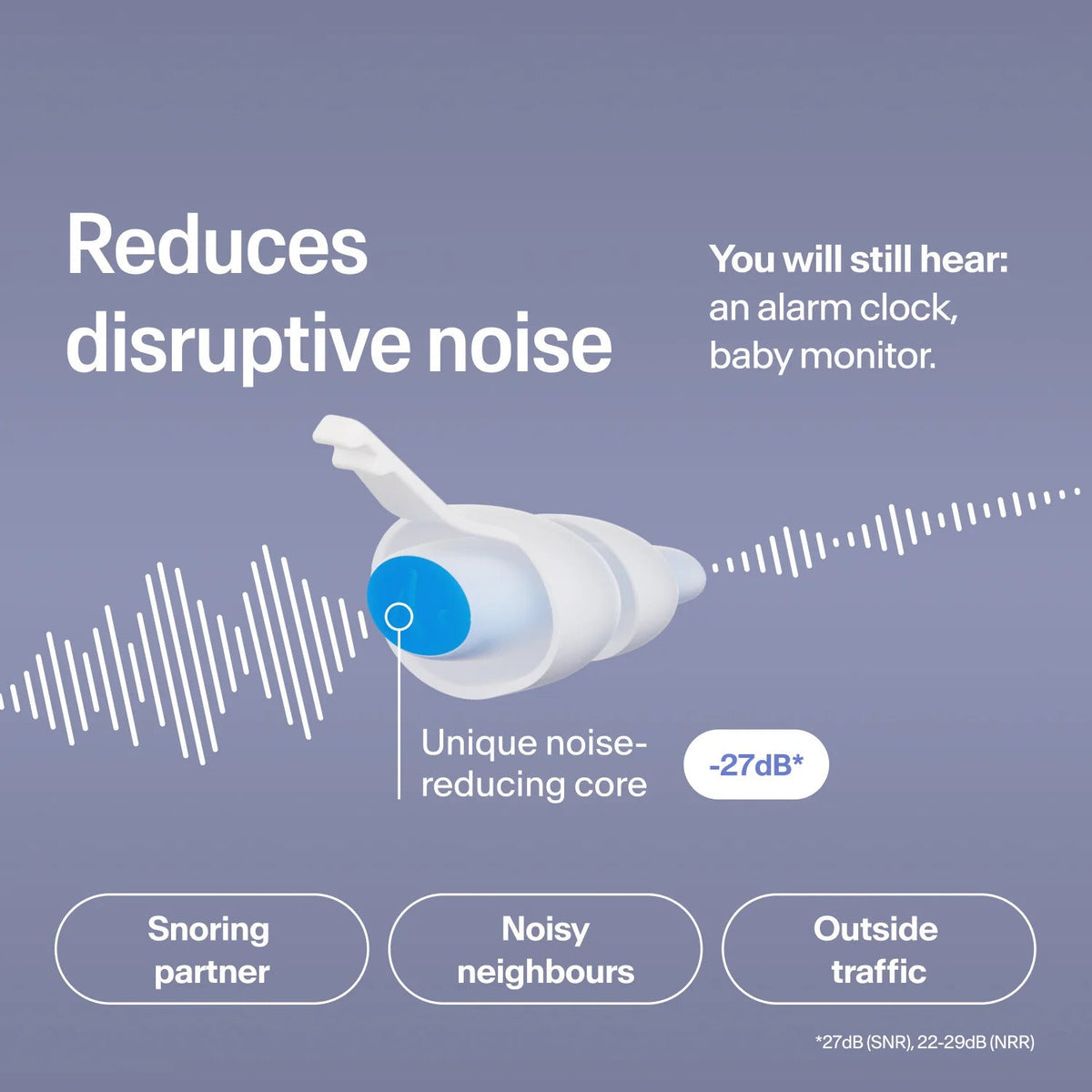 Alpine SleepDeep Reusable Sleeping Earplugs