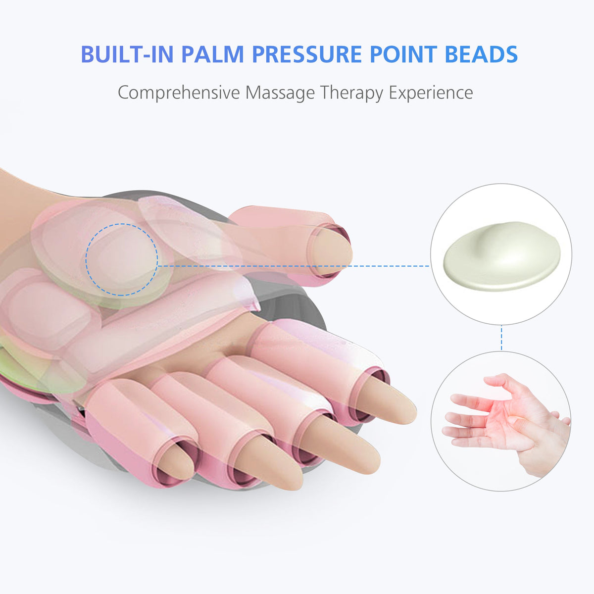 Wireless Hand Massager, 3 Levels Compression & Heating - 4803