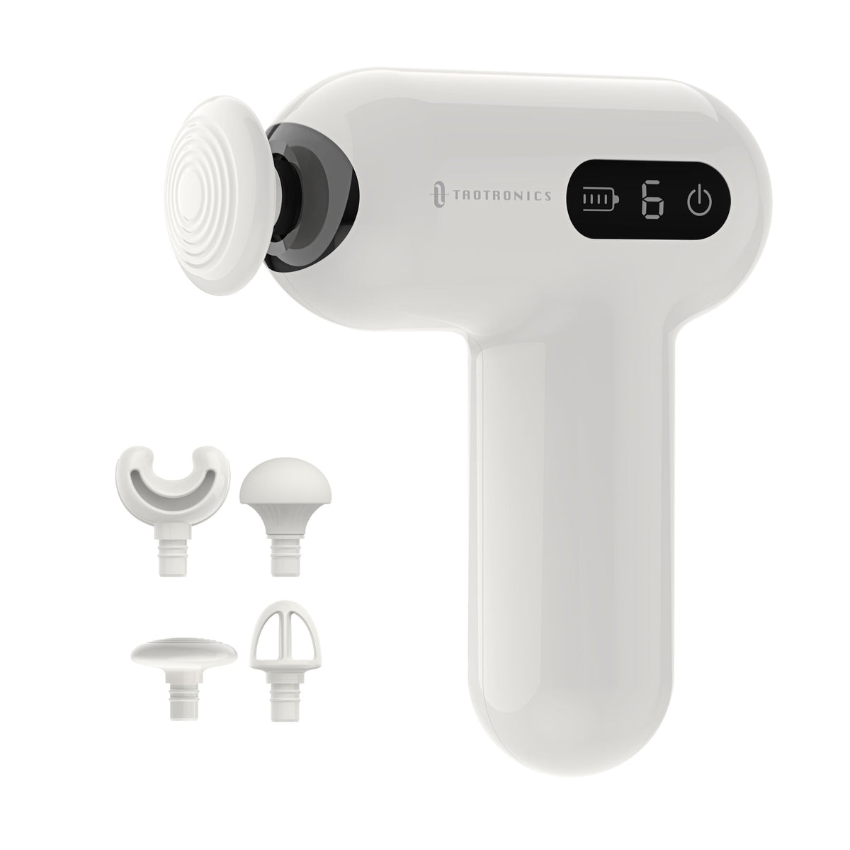 TaoTronics TT-PCA005 Mini Massage Gun, Portable Deep Tissue Massager with 6 Speeds & Quiet Motor